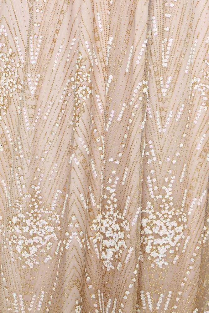 Glitter Trail Maxi Dress Bronze