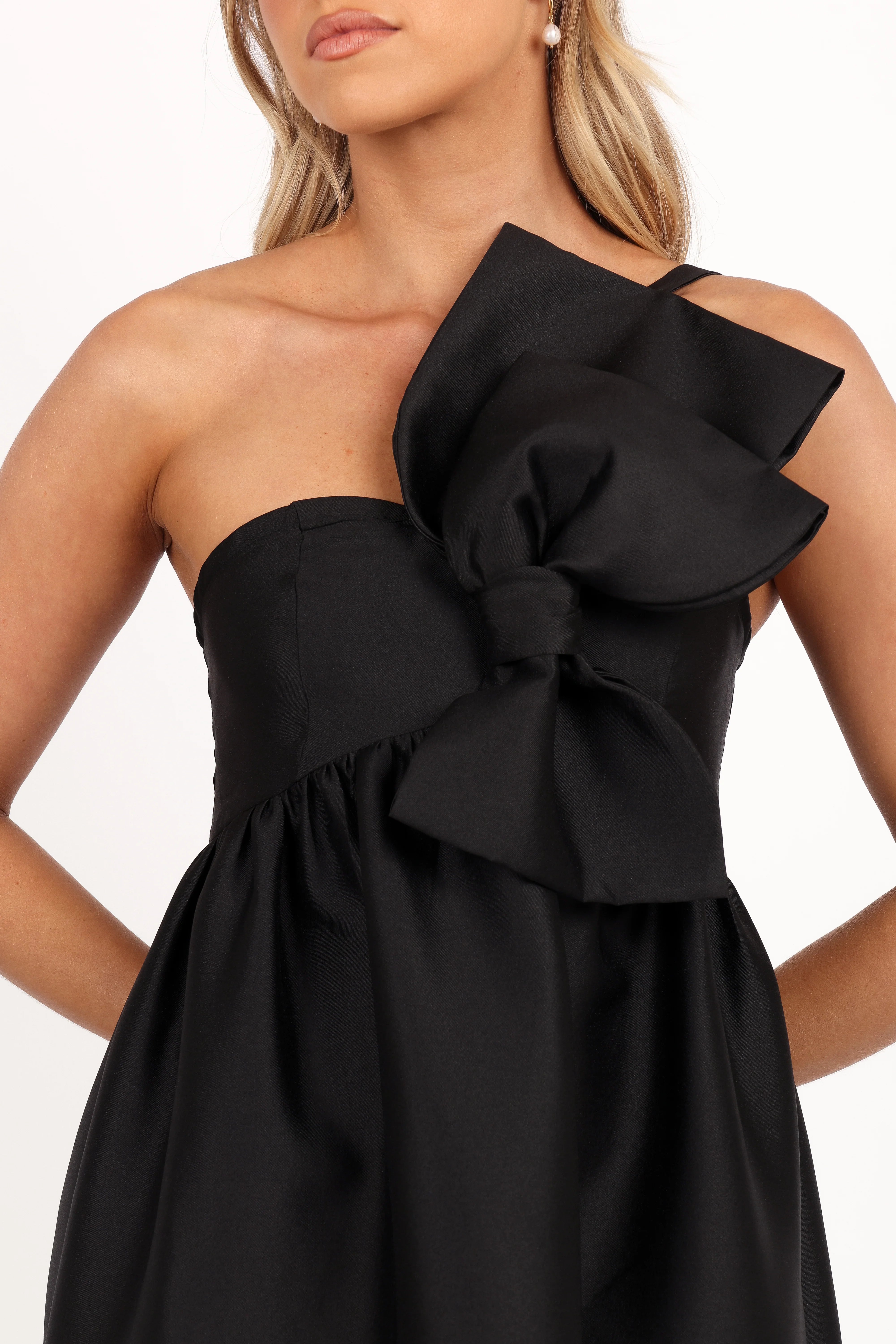 Betina Bow Front Maxi Dress - BLUE/DUSTY ROSE